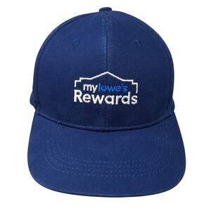 My Lowe's Rewards Strapback Baseball Cap Blue One Size Adjustable Embroidered